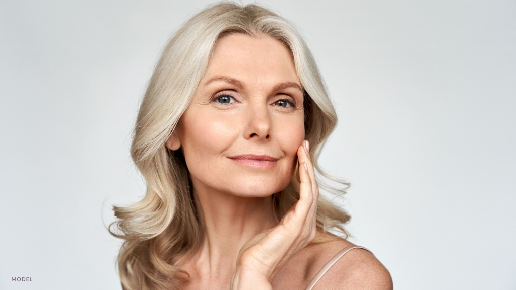 A mature woman with rejuvenated skin (model)