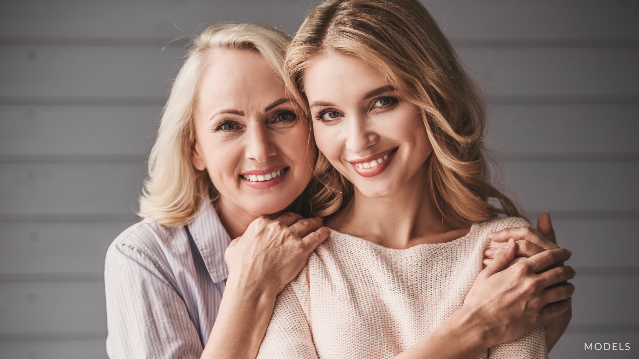 beautiful mother and daughter