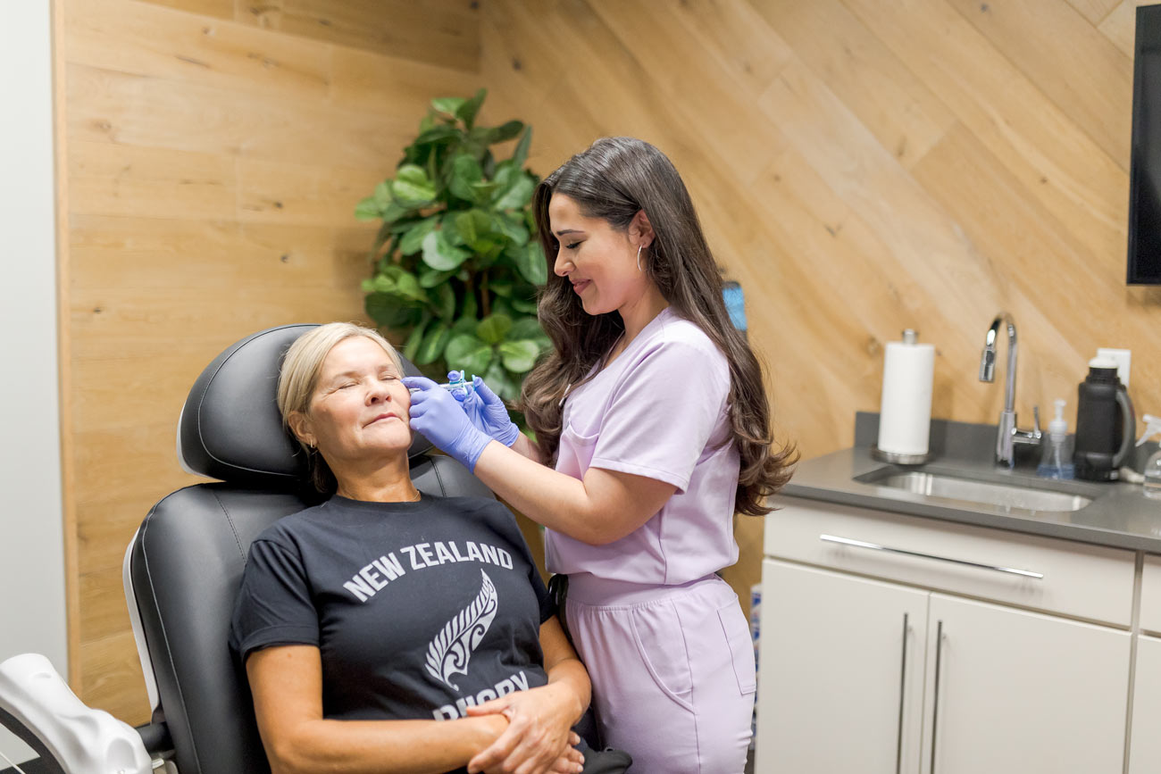 patient receiving botox injection